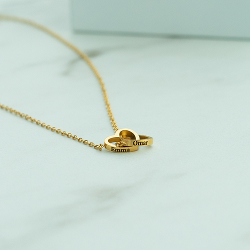 Eternal Rose Box With Engraved Necklace